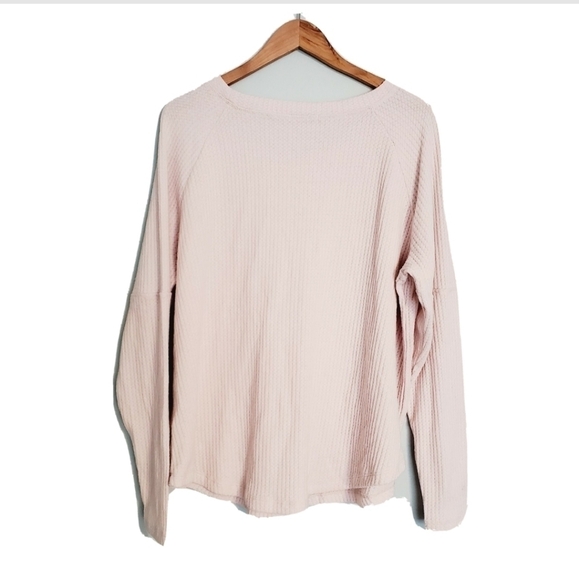 NWT Sweet Romeo Blush Pink Cozy Thermal Top - Picture 3 of 5